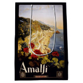 Amalfi Italië Vintage Travel gift Medium Cadeauzakje (Achterkant)