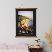 Amalfi Italië Vintage Travel Hangend Wandkleed (Slaapkamer)