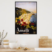 Amalfi Italië Vintage Travel Poster (Keuken)