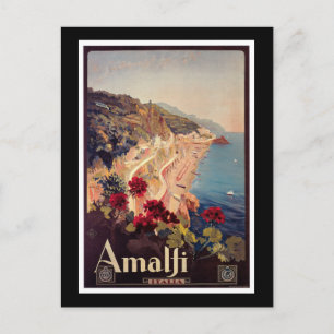 Amalfi, Italië Vintage Travel Poster Briefkaart