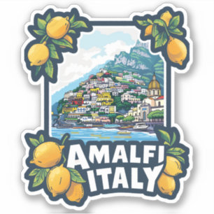 Amalfi Italië Vintage Travel Sticker