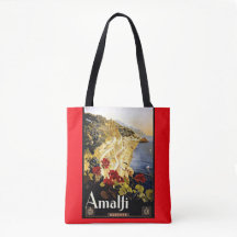 Amalfi Italië Vintage Travel Tas