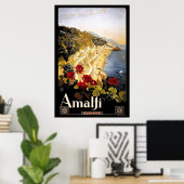 Amalfi, Italië Vintage Travel Tourism Poster (Thuiskantoor)