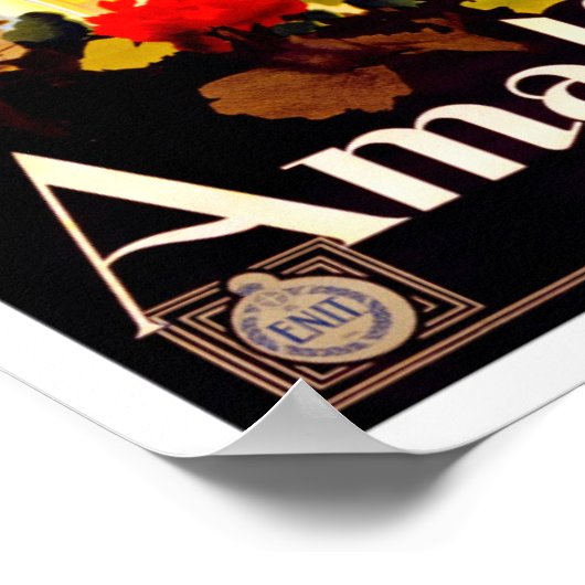 Amalfi Italië — vintonijnreis Poster (Hoek)