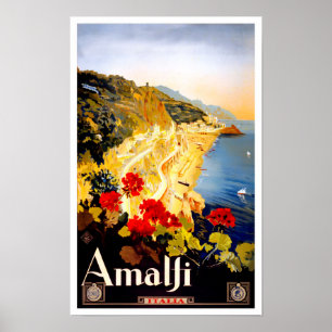 Amalfi Italië — vintonijnreis Poster
