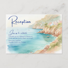 Amalfi Kust Amore | Italië Zee Trouwreceptie Informatiekaartje