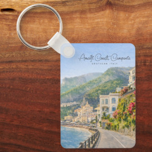 Amalfi Kust Aquarel Romantisch Reis Souvenir Sleutelhanger