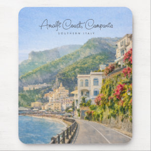 Amalfi Kust Aquarel Romantische Reisherinnering Muismat