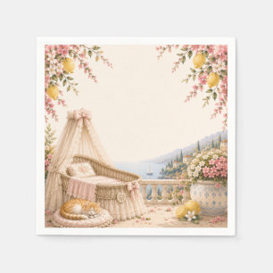 Amalfi-kust Baby Shower Mediterraanse Kust Servet