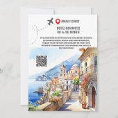 Amalfi kust bestemming bruiloft save the date (Achterkant)