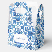 Amalfi-kust Blauwe Witte Tegels Italië  Bedankdoosjes (Geopend)