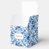 Amalfi-kust Blauwe Witte Tegels Italië  Bedankdoosjes (Geopend)