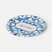 Amalfi-kust Blauwe Witte Tegels Italië  Papieren Bordje (Gekanteld)