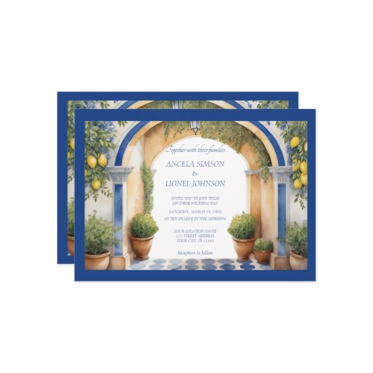 Amalfi-kust boog Middeleeuwse uitzicht Kaart (Voorkant / Achterkant in situ)