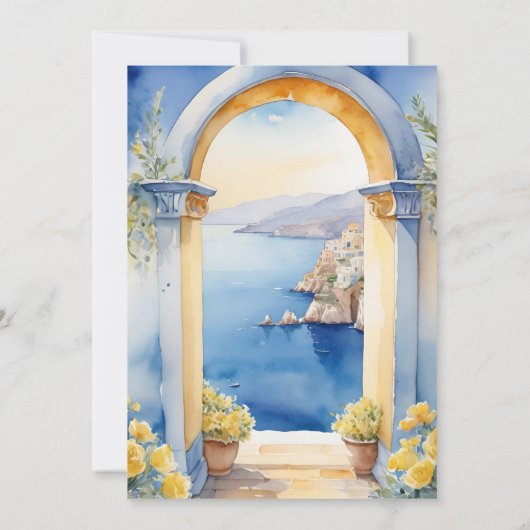 Amalfi-kust boog Midmedellandse zee uitzicht Kaart (Achterkant)