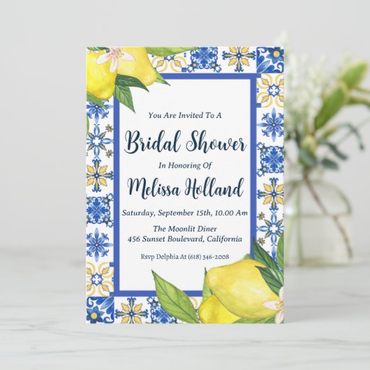 amalfi-kust bruidsuitnodigingen kaart (Staand voorkant)