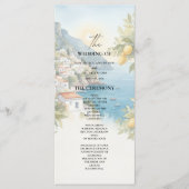Amalfi Kust Citroen Huwelijksprogramma | Italiaans Menu (Voorkant)
