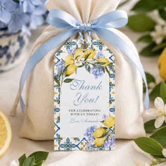 Amalfi-kust Citroen Italiaanse Bruiloftsfeest Favo Cadeaulabel