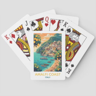 Amalfi-kust citroenboomgaard Italië Reizen vintage Pokerkaarten