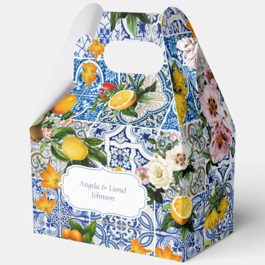 Amalfi-kust citroentegels Italië Bedankdoosjes (Voorkant)