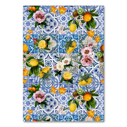 Amalfi-kust citroentegels Italië Gepersonaliseerde Kaart (Achterkant)