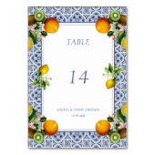 Amalfi-kust citroentegels Italië Gepersonaliseerde Kaart (Voorkant)