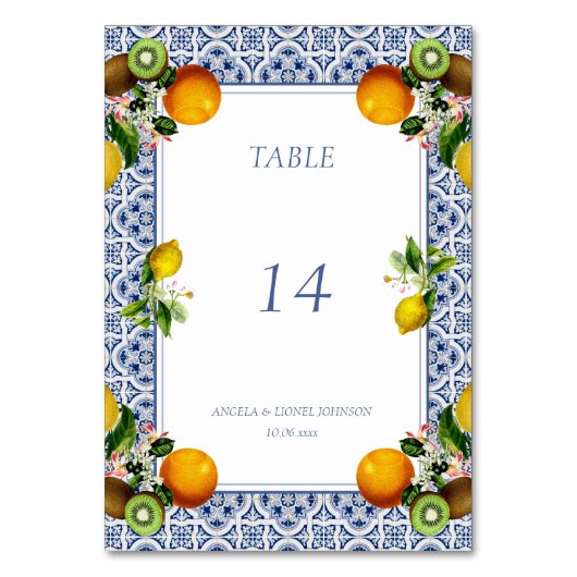 Amalfi-kust citroentegels Italië Gepersonaliseerde Kaart (Voorkant)