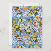 Amalfi-kust citroentegels Italië ovale lijst Kaart (Achterkant)