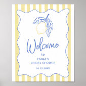 Amalfi-kust Citrus Bruiloft Welkom Poster (Voorkant)
