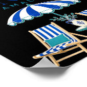 Amalfi-kust Dolce Far Niente Italiaanse Zomer Poster (Hoek)