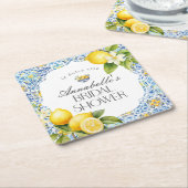 Amalfi-kust Italiaans Bruidsdiner Tafeldecoratie Kartonnen Onderzetters (Schuin)