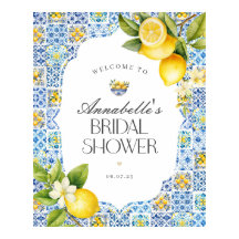 Amalfi Kust Italiaans Bruidsdiner Welkomstbord