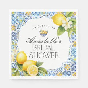 Amalfi-kust Italiaans Bruidsmeisjesfeest Tafel Dec Servet