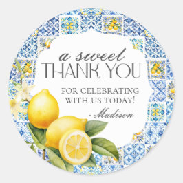 Amalfi Kust Italiaans Dessert Favor Sticker