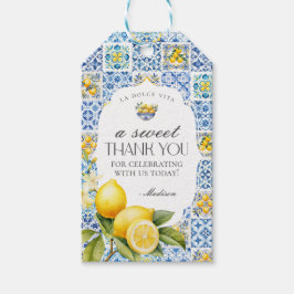 Amalfi-kust Italiaans dessert favor tag Cadeaulabel