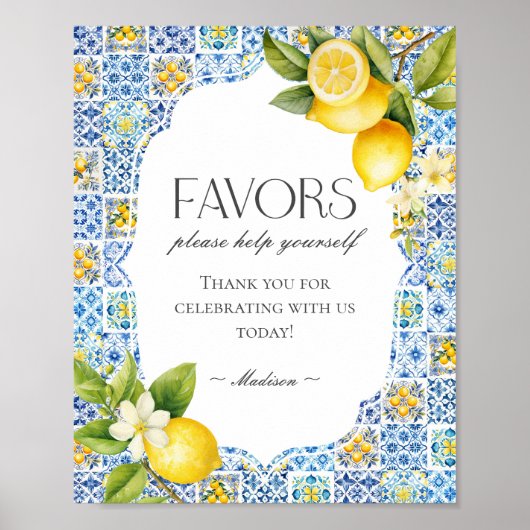 Amalfi kust Italiaans strand kust Favorieten teken Poster (Voorkant)