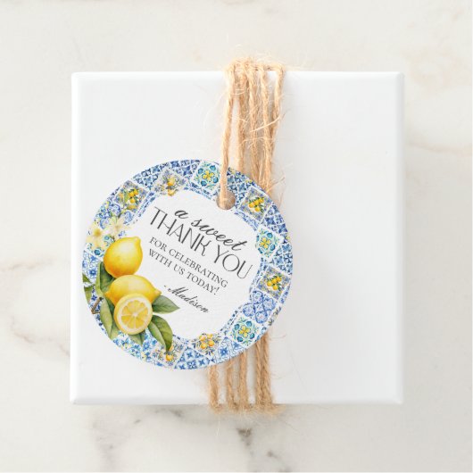 Amalfi-kust Italiaans Toscaanse Kuststreek Bedankjes Labels (In situ)