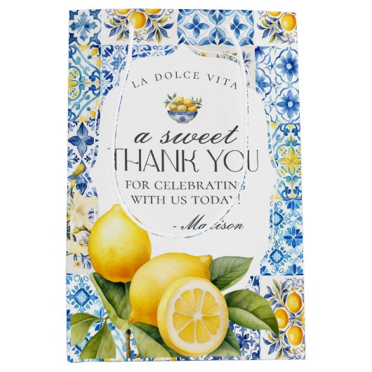 Amalfi-kust Italiaans Toscaanse Kuststreek Medium Cadeauzakje (Voorkant)