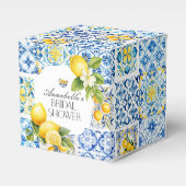 Amalfi Kust Italiaanse Bruidsfeest Dessert Favoren Bedankdoosjes (Voorkant Zijde)