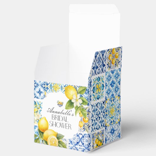 Amalfi Kust Italiaanse Bruidsfeest Dessert Favoren Bedankdoosjes (Geopend)