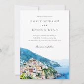 Amalfi kust Italiaanse bruiloft Kaart (Voorkant)