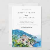 Amalfi kust Italiaanse bruiloft Kaart (Voorkant)