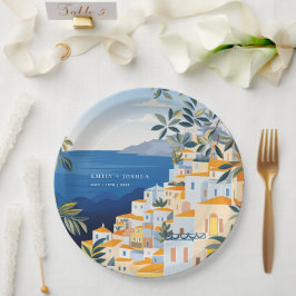 Amalfi kust Italiaanse bruiloft Papieren Bordje