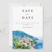 Amalfi kust Italiaanse bruiloft Save The Date (Voorkant)
