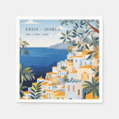 Amalfi kust Italiaanse bruiloft Servet (Voorkant)