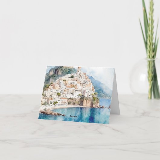 Amalfi-kust Italiaanse Citroen Middellandse Zee Bedankkaart (Achterkant)