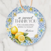 Amalfi-kust Italiaanse Toscaanse Kuststreek Bedankjes Labels (Achterkant)