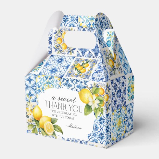 Amalfi-kust Italiaanse Toscaanse Kuststrook Bedankdoosjes (Achterkant)