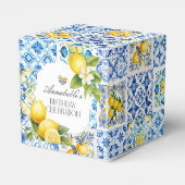 Amalfi kust Italiaanse Verjaardagsfeestje Dessert  Bedankdoosjes (Achterkant)