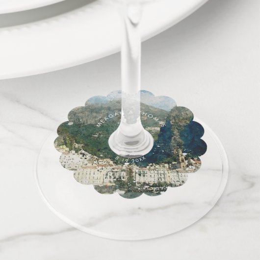 Amalfi kust, Italië bestemming getrouwd in het bui Wijnglaslabel (Dichtbij)